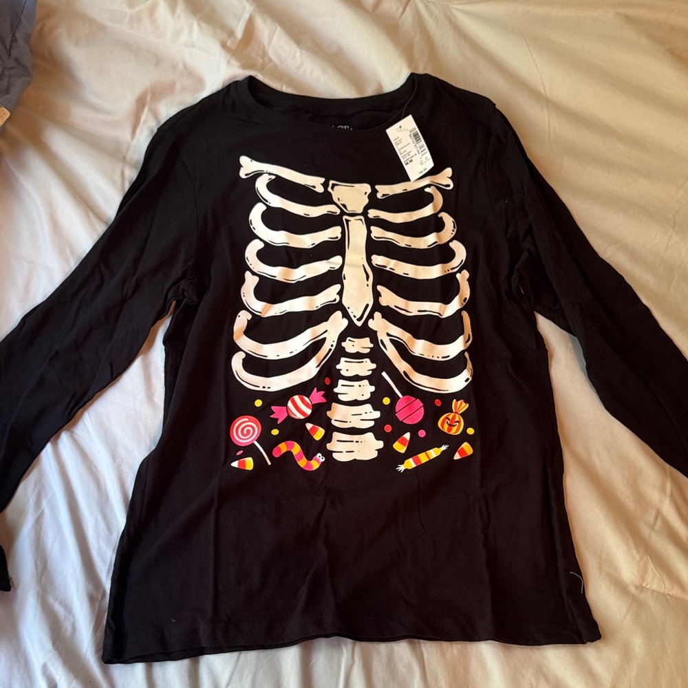 The Children's Place Black Skeleton Candy Long Sleeve Tee